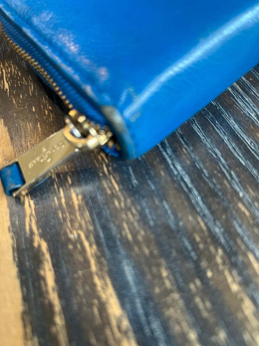 Cole Haan Blue Leather Zip Around Wallet - Picture 5 of 10